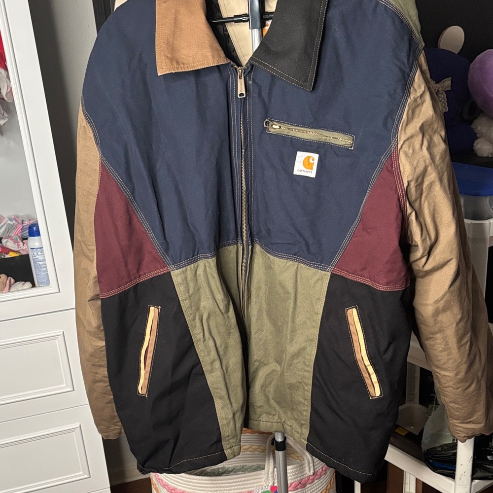 Carhartt Men's Patchwork Field Jacket - Blue, Green, Brown, Black